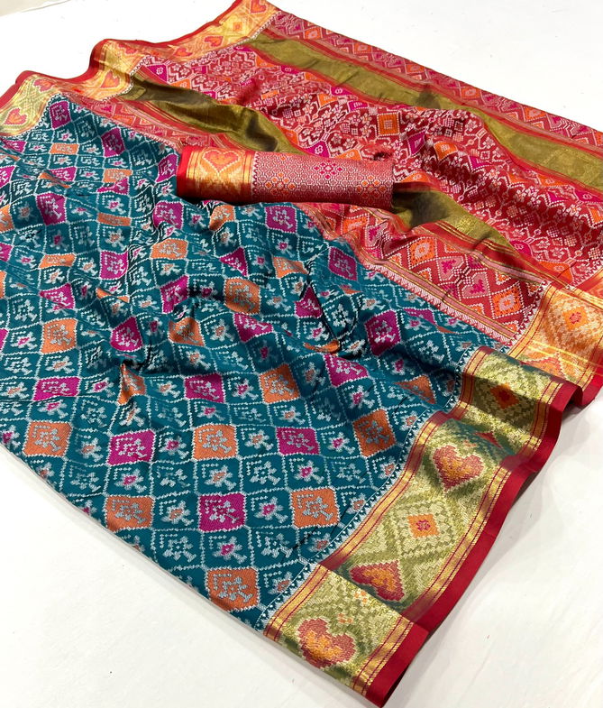 SRC Digital Printed Patola Silk Designer Sarees Suppliers In India